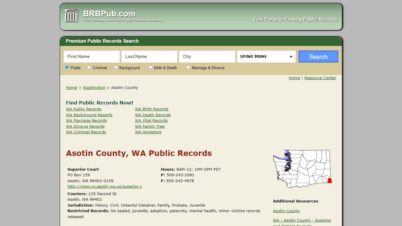 Asotin County Public Records | Search Washington Government Databases